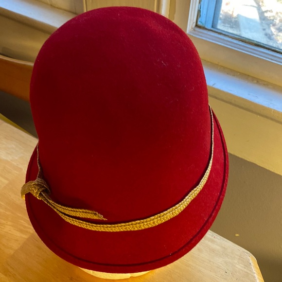 Scala bucket style hat red wool made in USA - Picture 4 of 11